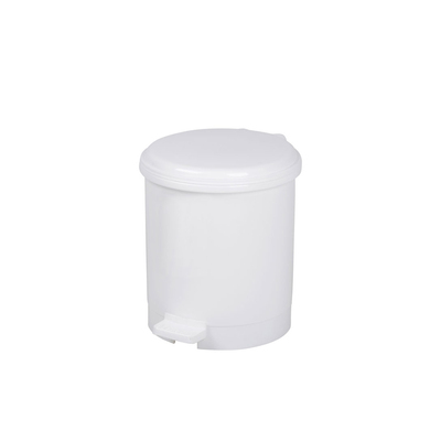 Poubelle à pédale blanc 6l
