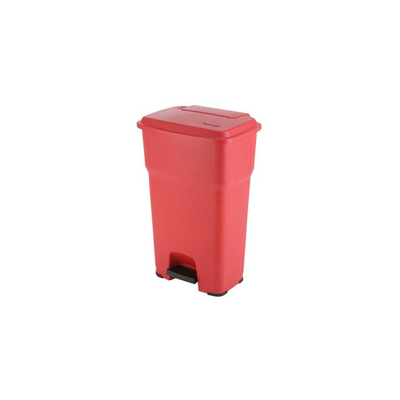 Poubelle à pédale Vileda Hera 85l rouge h79xl49xp39cm
