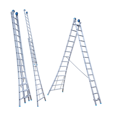 Schuifladder 2-delig - 2 x 14 treden - 3,75/6,50 m - 18,3 kg