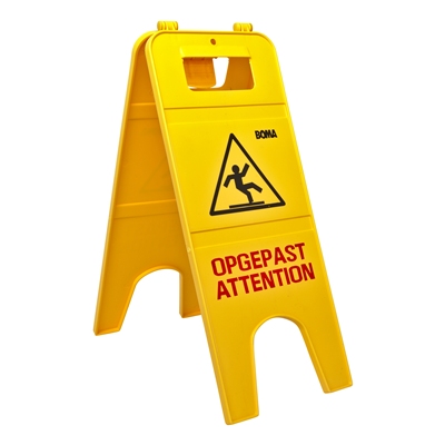 Seinbord dubbel "Opgepast/Attention"