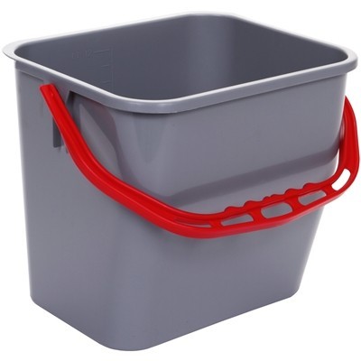 Bucket - 12 l - GREY - RED handle