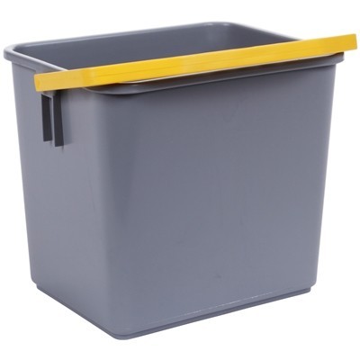 Seau - 6 l - GRIS - anse JAUNE