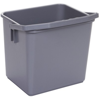 Emmer - 6 l - GRIJS - handvat GRIJS