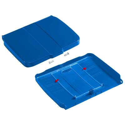 Deksel zakhouder 120 l voor SystemCar - met werkplanhouder - BLAUW