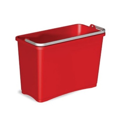 Rechthoekige emmer met handvat - 8 l - ROOD
