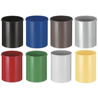 Papiermand metaal 15L KLEUR