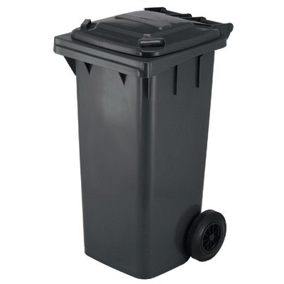 Mini container met 2 wielen - 140 l - GRIJS