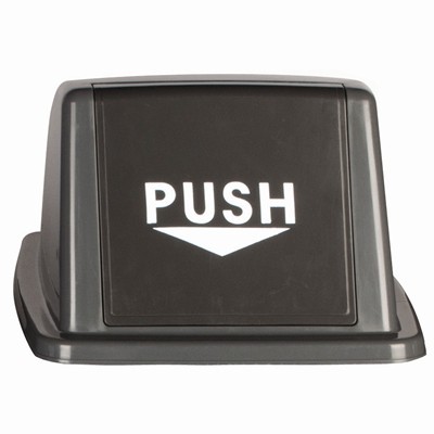 Push deksel dome voor afvalbak Bomabin Select Flat - ZWART