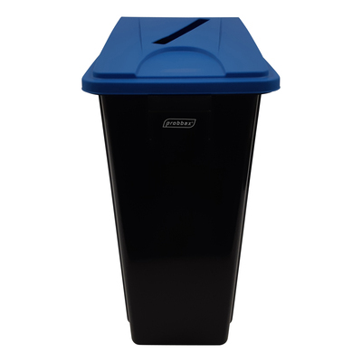 Bomabin Select Flat met papierdeksel - 60 l - ZWART - deksel BLAUW