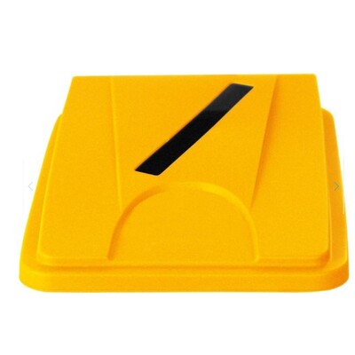 Papierdeksel afvalbak Bomabin Select Flat - GEEL