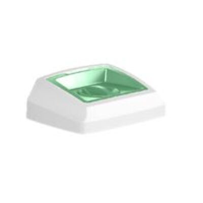 Lid for Bomabin Select Fit - 50 l - WHITE/GREEN - throw-in opening round