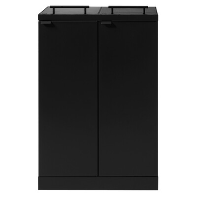 Bomabin Select Bica - 2 x 65 l - ZWART - deksel/deksel