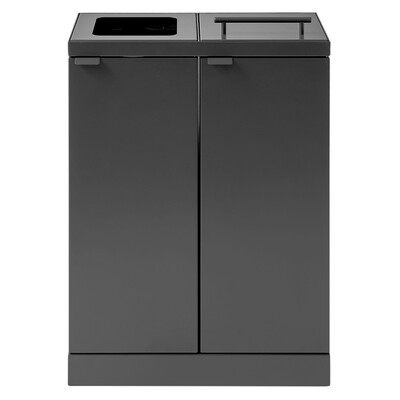 Bomabin Select Bica - 2 x 45 l - ANTRACIET - open/deksel
