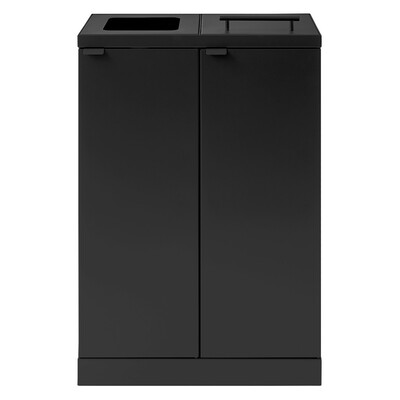 Bomabin Select Bica - 2 x 65 l - ZWART - open/deksel