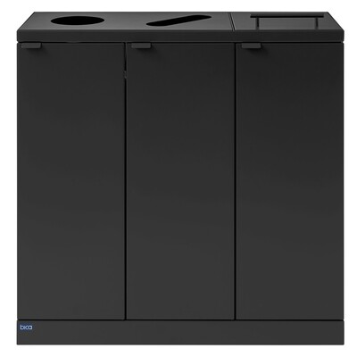Bomabin Select Bica - 3 x 65 l - ZWART - rond/gleuf/deksel