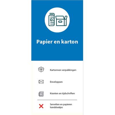 Magneetsticker Papier en karton - 16 x 30 cm - BLAUW