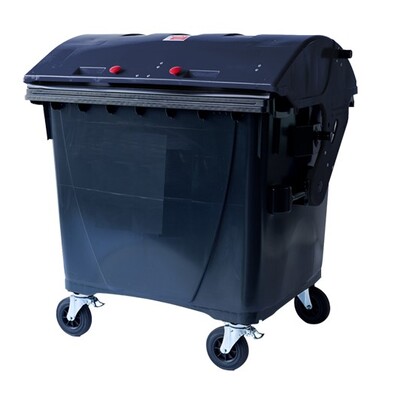 Container met 4 wielen - 1100 l - GRIJS