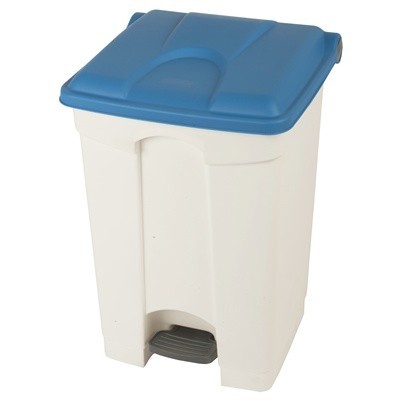 Bomabin Select Pedal Classic - 45 l - WIT - deksel BLAUW