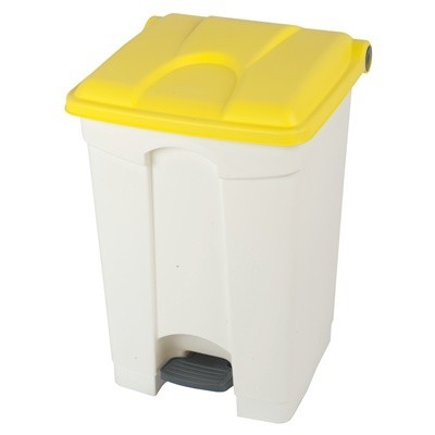 Bomabin Select Pedal Classic - 45 l - WIT - deksel GEEL