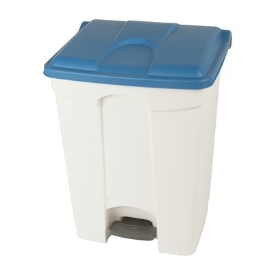 Bomabin Select Pedal Classic - 70 l - WIT - deksel BLAUW