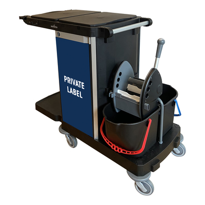 Greenspeed C-Shuttle 250 DB met 2-emmer mopsysteem - bedrukte deur en paneel