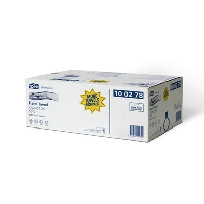 Tork Premium Singlefold handdoeken extra zacht - 2 laags - 23 x 23 cm - 15 x 200 stuks - WIT - 100278