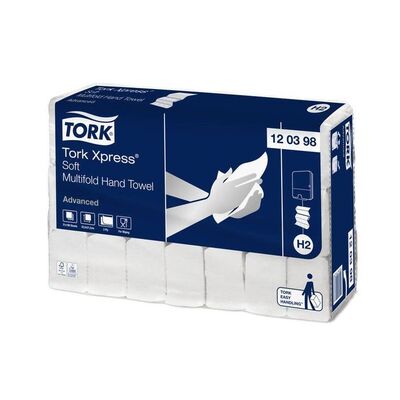 Tork Advanced Xpress Multifold handdoeken - zacht - 2 laags - 25,5 x 21,2 cm - 21 x 180 stuks - WIT - 120398