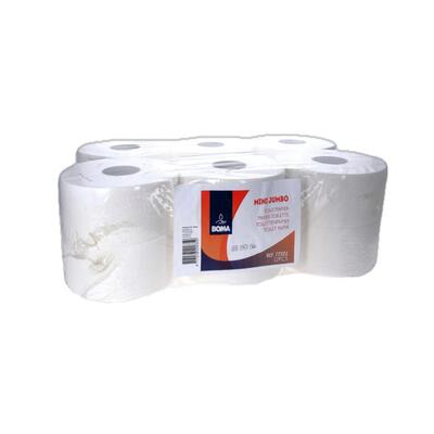 Mini Jumbo toiletpapier - zuiver tissue - 2 laags - 180 m - WIT - 12 rollen