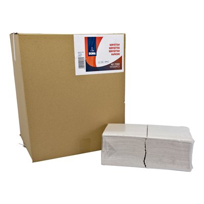 Napkins - virgin tissue - 32 x 32 cm - WHITE - pack of 4500 (9 x 500)