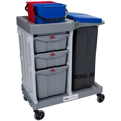 SystemCar 1052 RL - met rubber wielen en afsluitbare lades