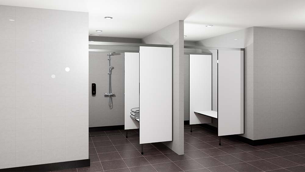 Houd de douches schoon