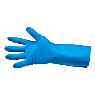 119290: Huishoudhandschoenen nitril - BLAUW - SMALL