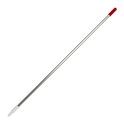 123375: Alusteel met schroefdraad - 150 cm - ROOD