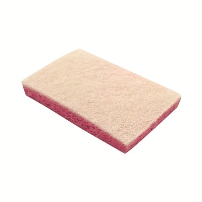 344390: Schuurspons cellulose - 14 x 9 cm - ROZE/WIT