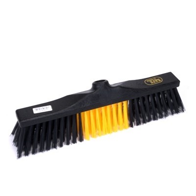 125375: Straatbezem industrie - 40 cm - ZWART/GEEL