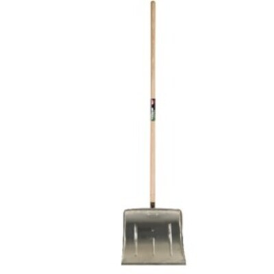 192303: Sneeuwschop aluminium met houten steel
