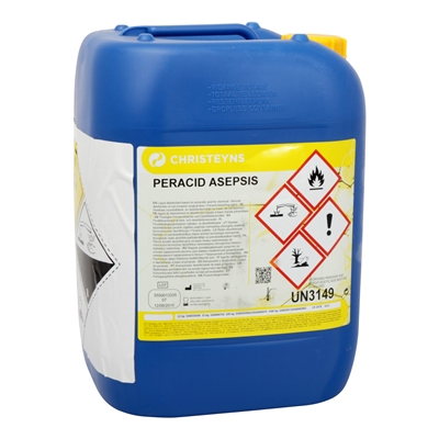 901572: Peracid Asepsis - 20 l - 22 kg (BE: 3210B - Dit product is een biocide ingedeeld in het gesloten cir