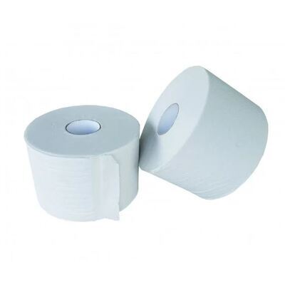 774861: Traditioneel toiletpapier - recycled tissue - 2-laags - 740 vel - gewafeld - WIT - 24 rollen