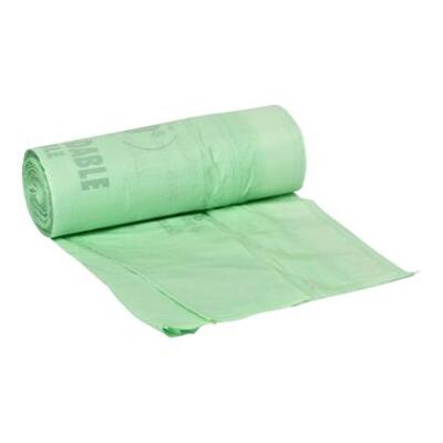 756330: Biozak met draaglussen - 42 x 52 cm - 15µ - 10 l - rol 30 stuks