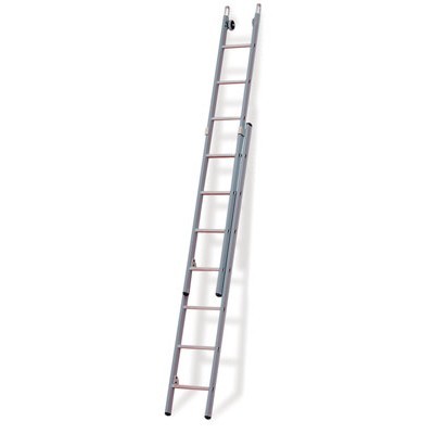 662212: Ruitenwasladder 2-delig - 2 x 12 treden - 4,55/8,05 m - 23 kg - 35 cm optrede - rechte bomen