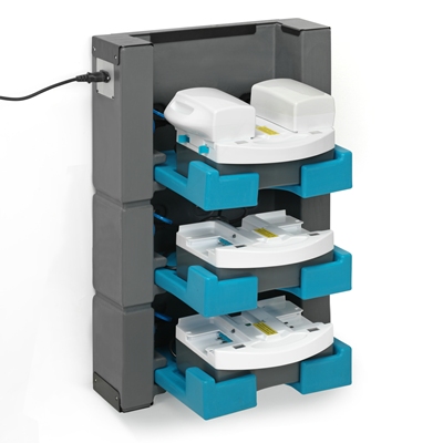 444487: I-Stack wall charger I-mop voor 3 batterij sets (laders niet inbegrepen)