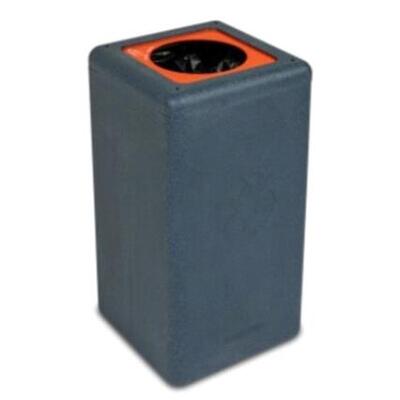 750298: Bomabin Select Brick - 65 l - ZWART deksel ORANJE