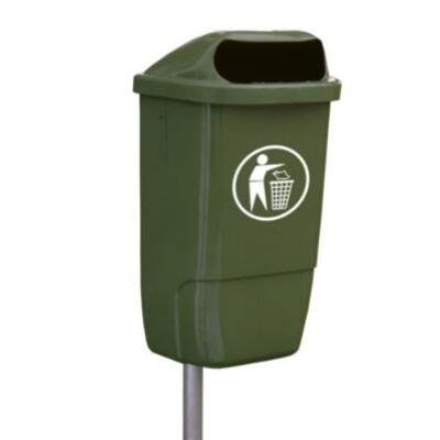 750315: Bomabin Outdoor Hamburg met paal - 50 l - GROEN