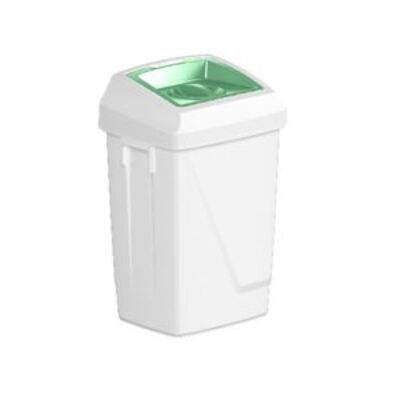 750429: Bomabin Select Fit - 50 l - WIT - deksel rond gesloten GROEN