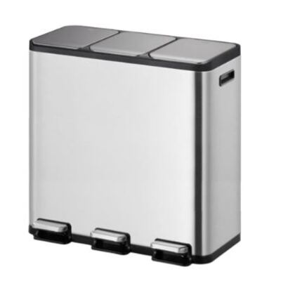 650348: Bomabin Collect Trio - 3 x 15 l - mat RVS