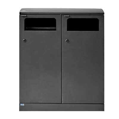 750534: Bomabin Select Bica Outdoor - 2 x 100 l - ANTRACIET ZWART