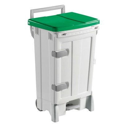 625703: Bomabin Select Pedal Classic Ergo - 90 l - WIT - deksel GROEN