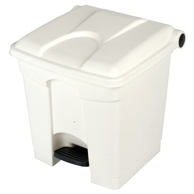 755423: Bomabin Select Pedal Classic - 30 l - WIT - deksel WIT