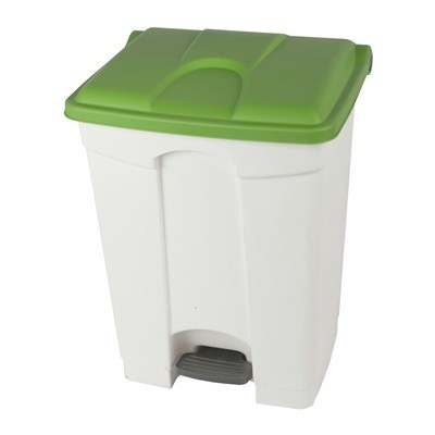 755447: Bomabin Select Pedal - 70 l - WIT - deksel GROEN