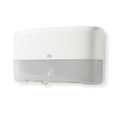 770000: Tork Twin Toiletpapier Mini Jumbo dispenser - WIT - 555500